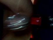 Sissy in chastity pegged by misstress