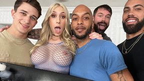 Four big dicks for a cum-addicted blonde girlfriend Kay Lovely