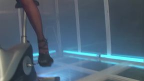 Bicycle Rider In Purple Latex Gets Fucked At Club