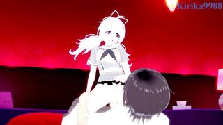 Uzawa Reisa and I have intense sex at a love hotel. - Blue Archive Hentai