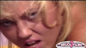 Busty blondes in retro girl-on-girl 3-way