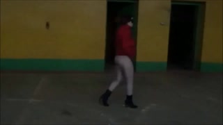 Ex-teacher walks night without skirt near an old school - 3