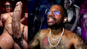 huge thicc pierced transgender girl cock cumming all over the place, ai generated