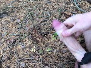 Walking around with my cockring and rockhard, uncut dick | Massive cumshot | Johann Wood