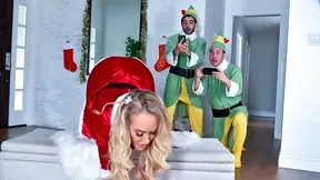 Stepmom catches two guys stroking during family photo and demands a threesome