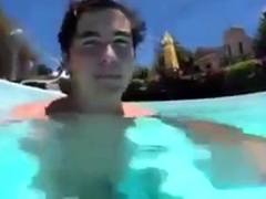 Jerk off under water