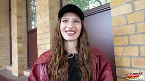GERMAN SCOUT - Slim Ukrainian Girl Mari Moon accidentally cum in eye at Pick Up Casting Fuck in Berlin