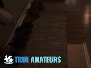 TRUE AMATEURS - NoFaceGirl Gets Her Snatch Stretched In Doggy style Previous to Taking A Indecent Creampie