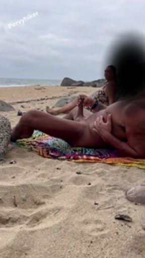 Beach handjob