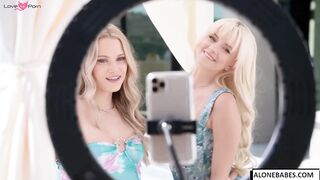 Blondes Share Big Black Dick - Interracial Threesome