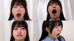 Ichika Kasagi - CLOSE-UP of Japanese cute girl YAWNING - MOV