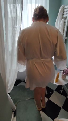 Stepmommy Takes Her Stepson to Pee on Him and Make Him Pee Too.