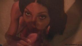 ”Tiny Trisha Blowjob & Banged on top”