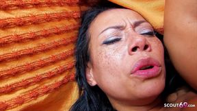 Latina slut milf Lara invited by a freelancer and fucked in the ass