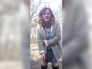 Enjoying a cigarette outside