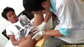 Twink 18+ Cocksucks and Barebacks Asian Doctor After Teasing His Ass