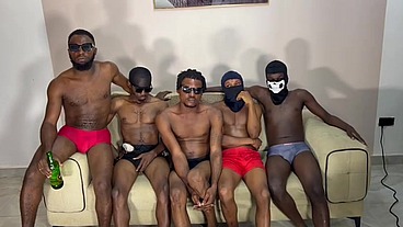 Amazing Africa Gangbang 5 Tops Vs 2 Bottom