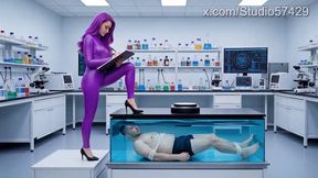 Water Tank Femdom Underwater Testing, Breath Play