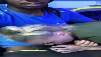 Blonde Risky BJ BBC On Bus