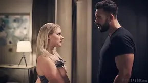 Hairy vixen with natural tits gets properly fucked in the living room