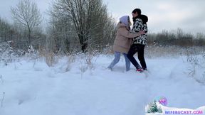 Amateur MILFs by Wifebucket - Our jolly, snowy and homey Winter Holidays sex video