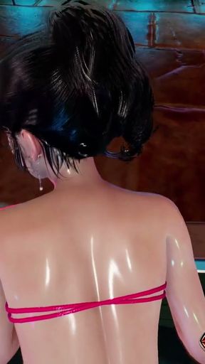 Hot Big Tits Anime Girl Cynthia in Pool Hentai - Thighjob with Camel Toe Bikini Fetish, Thrilling Doggystyle Sex in&hellip;   Clip 1