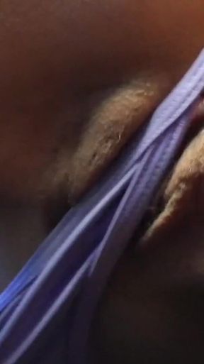 I Rub My Shiny Bikini on My Petite Pussy