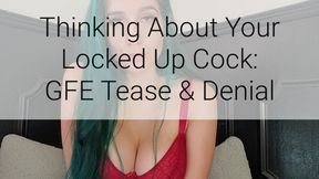 Cumming Thinking About Your Locked Up Cock: GFE Tease & Denial