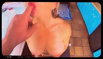 Sultry Blonde MILF Vicky Vette Seduces Her Hunky Neighbor After Teasing Bikini Strip