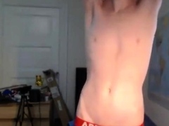 Uncircumcised redhead in undies