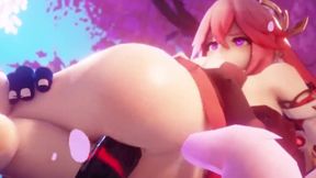 Hu Tao Genshin Impact Compilation Hilichurl Edition Ayaka Jean Shogun Raiden Amber