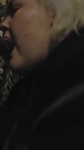 Sucking His Cock Outside