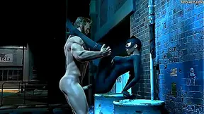 Wolverine Catwoman Heat Up in Steamy 3D Anime Encounter