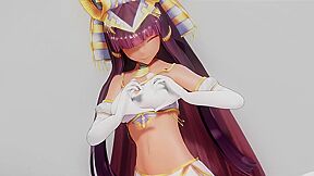 Ramesses Ii Kawaii Strike Hentai Undress Dancing Egyptian Girl Model Mmd 3d White Bangles Color Edit Smixix