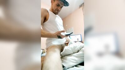Homemade video with short close-ups dick in toy