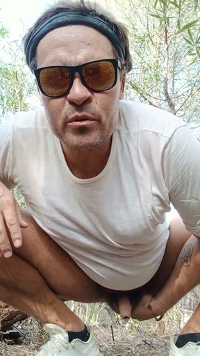 Naked in Park, Plug in Ass, Cum Part 2