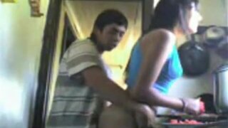 Indian cousins penetrating in kitchen and moaning loudly