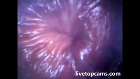 Hot girl gets filmed inside of vagina while she cums