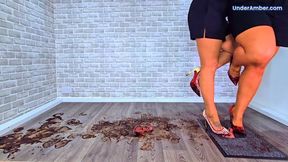 204 Part 1 - Body Cam - Goddess Amber & Miss Lucy - Human Doormat 2: Eat The Filth From The Soles Of Our Red Stilettos - Face Busting Trample Trampling Crushing Crush Shoe Foot Heel Worship Gagging