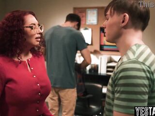 Large tits older redhead mother I'd like to fuck double permeated by her students