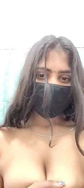 Girlfriend Shows And Presses Her Boobs On Video Call