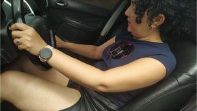 Yuliana in Reverse, Driving Lesson in Sexy Dress Part 3.