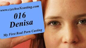 Redhead Denisa first real porn casting