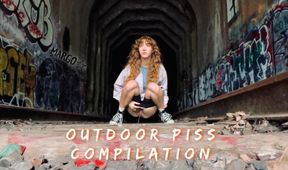 Outdoor **** Compilation Getting Wet in Nature