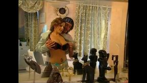 Anal orgasm on the table