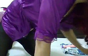 Asian Crossdresser Masturbating Solo
