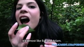 Amateur UK Underwear model fucked in the bushes in Prague