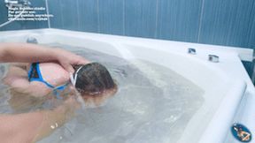 Dragon soaks in the tub, lets me play with her and masturbate FHD