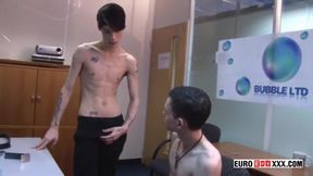 Twinks Shaun Mann and Aaron Aurora breed with Skye Romeo