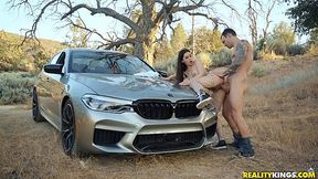 Teen Aria Lee is roughly fucked by Alex Legend in the desert